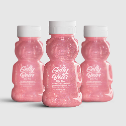 Gelly Bear Gel Detergente Mani - Glitter Pink x3